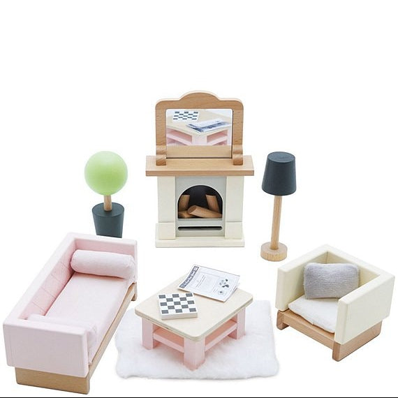 Dolls House Sitting Room, wooden by Le Toy Van