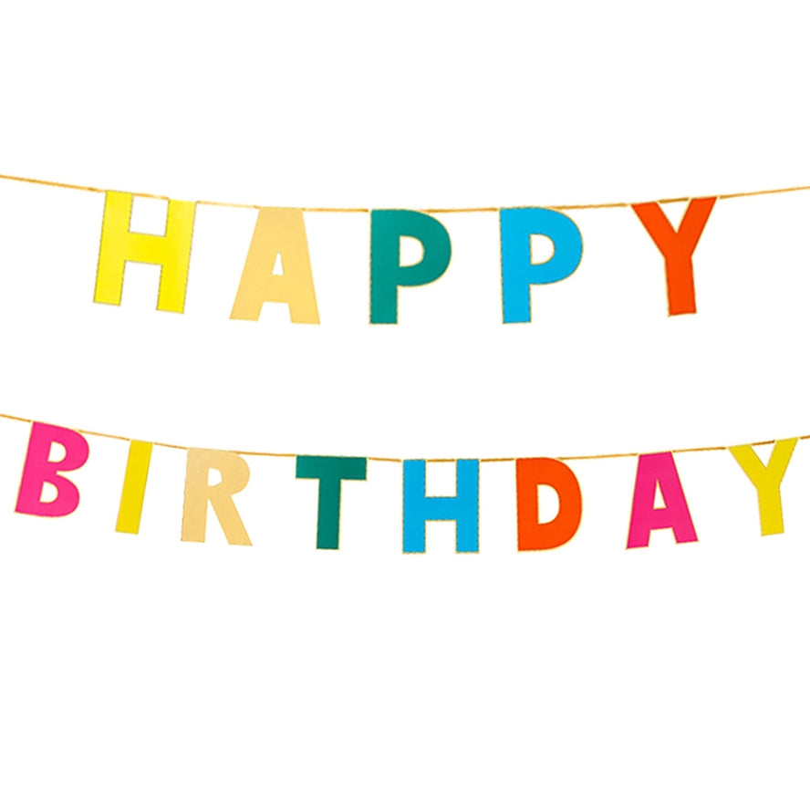 Rainbow Happy Birthday Garland by Talking Tables