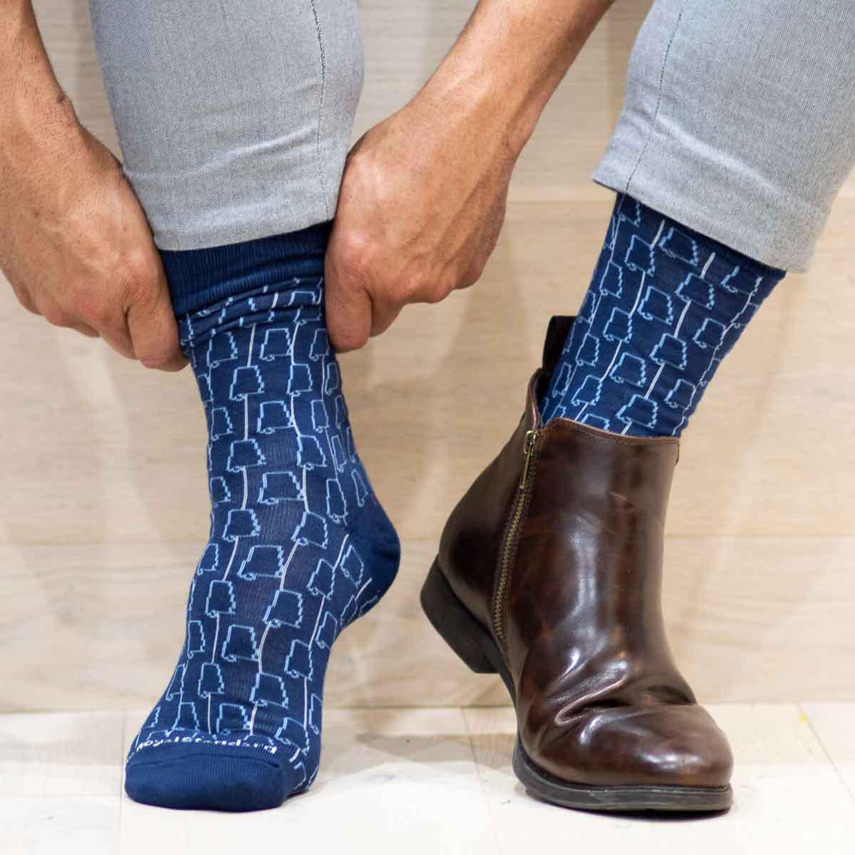 Men's Alabama Socks - Navy