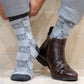 Men's Tiger Face Socks - Gray/Charcoal