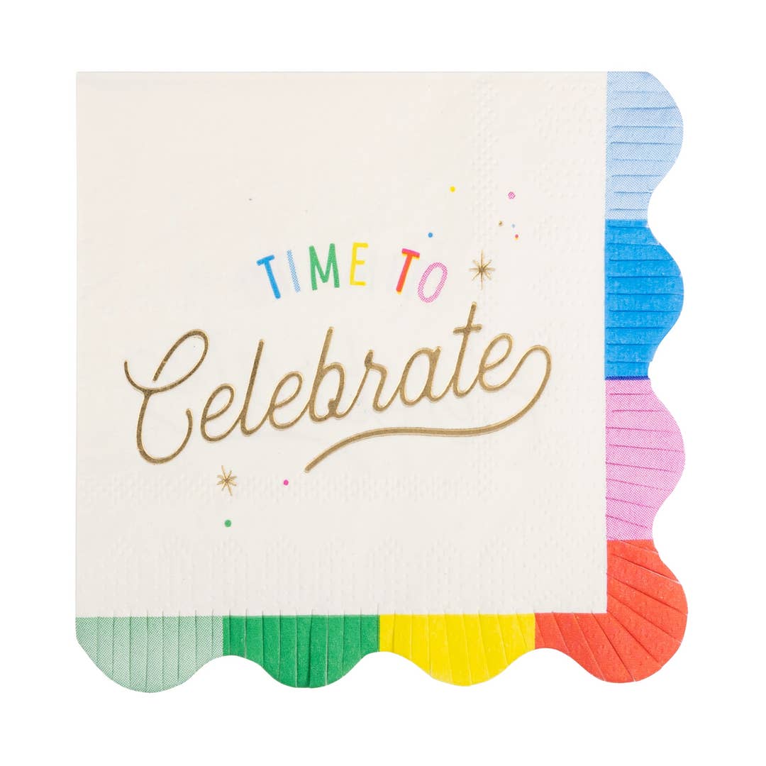 Time to Celebrate Beverage Napkins by My Mind's Eye