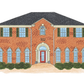 Framed Samford Sorority House Print