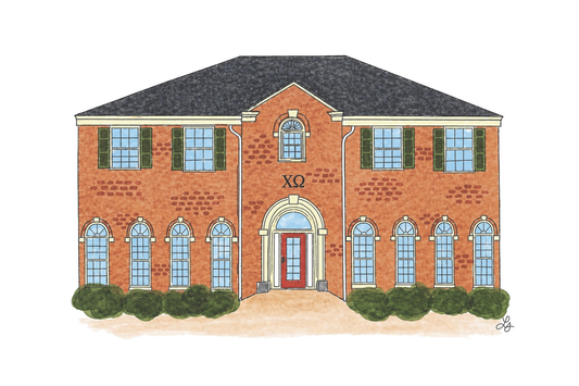 Framed Samford Sorority House Print
