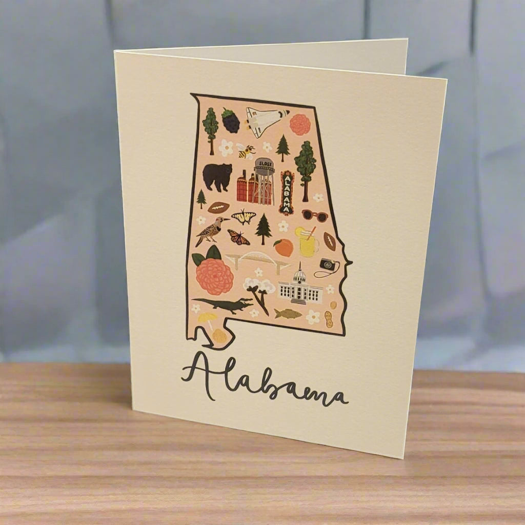 Alternate view of Greeting Card - Alabama by Bloomwolf Studio