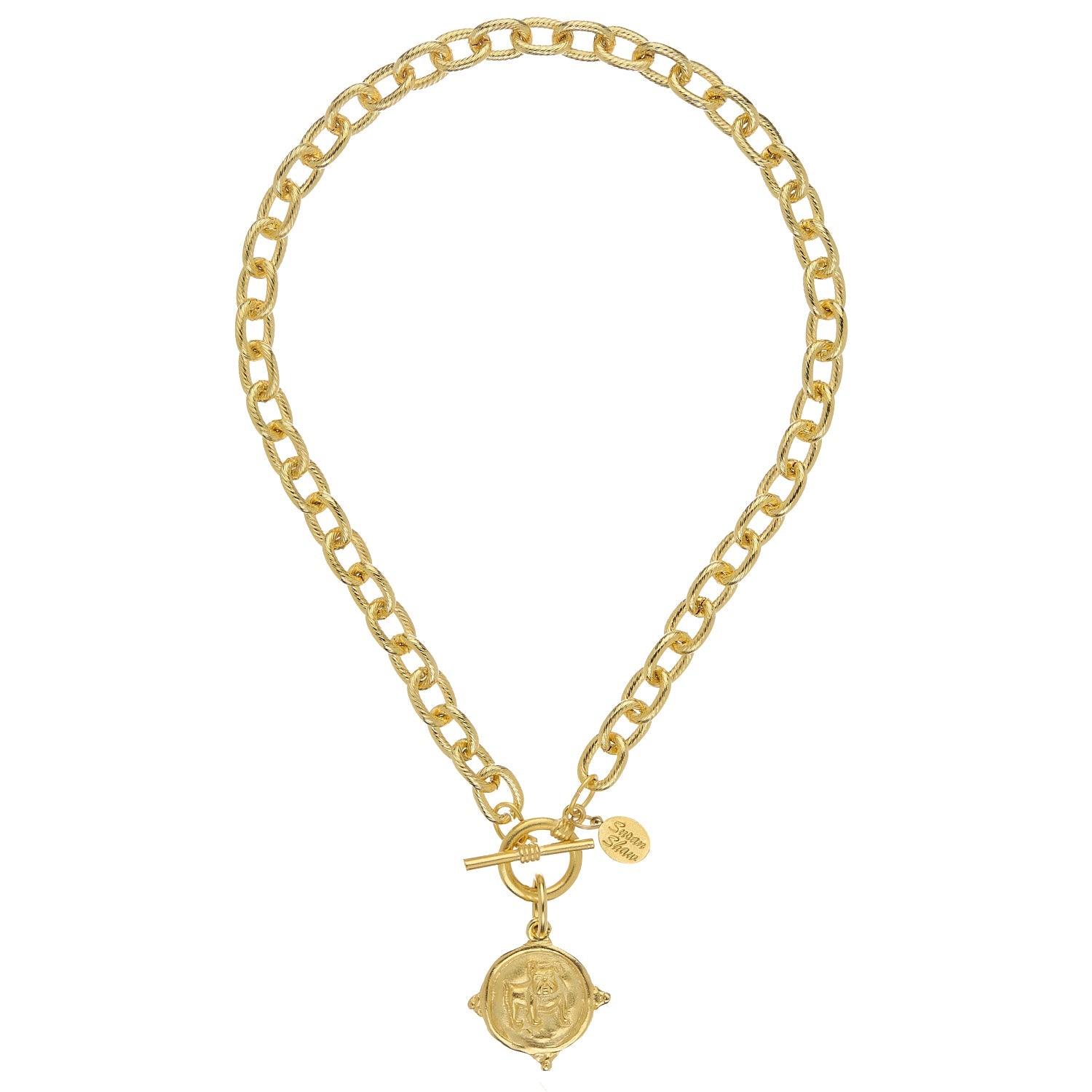 Bulldog Intaglio Toggle Necklace by Susan Shaw