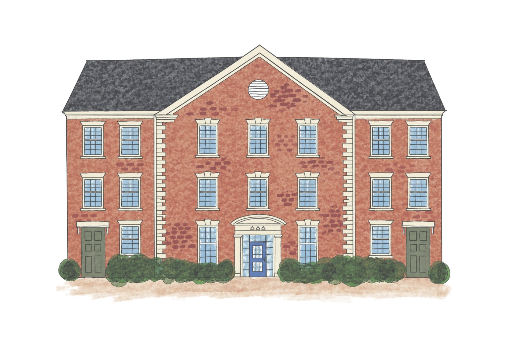 Framed Samford Sorority House Print