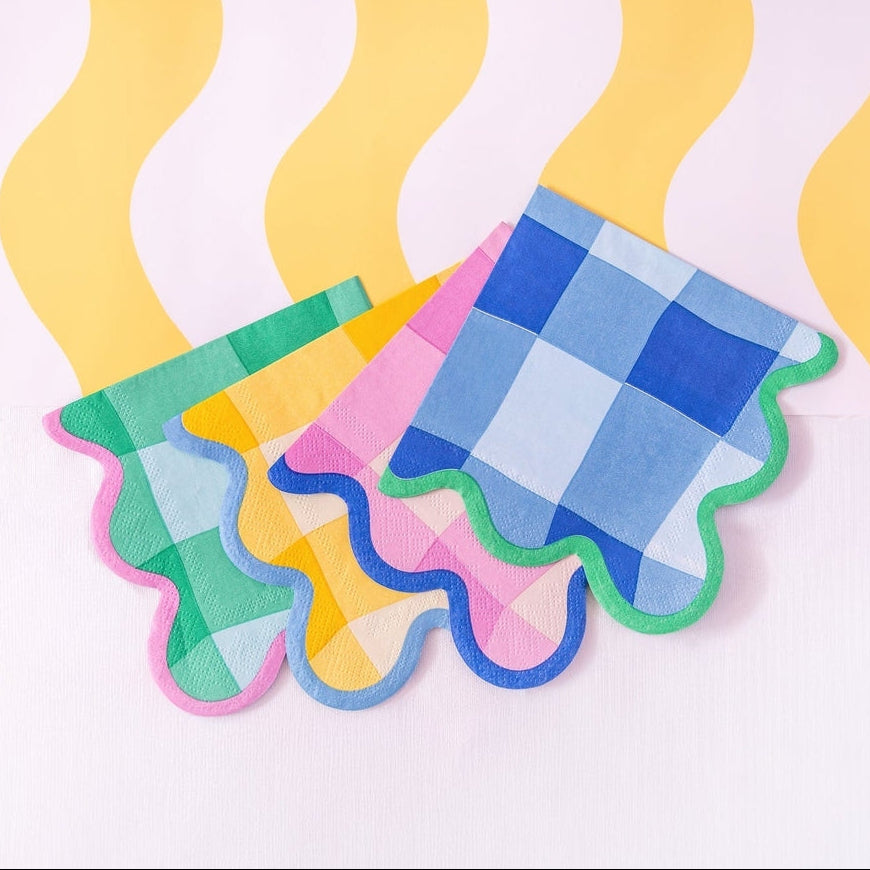 Alternate view of Colorwave Gingham Beverage Napkins by Packed Party