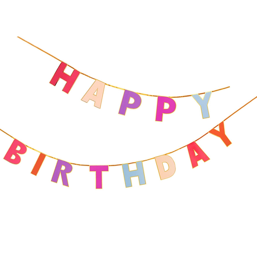 Rose Happy Birthday Garland by Talking Tables
