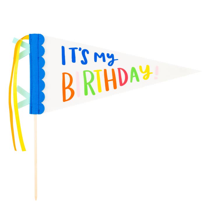 Bright Birthday Felt Pennant Banner by My Mind's Eye