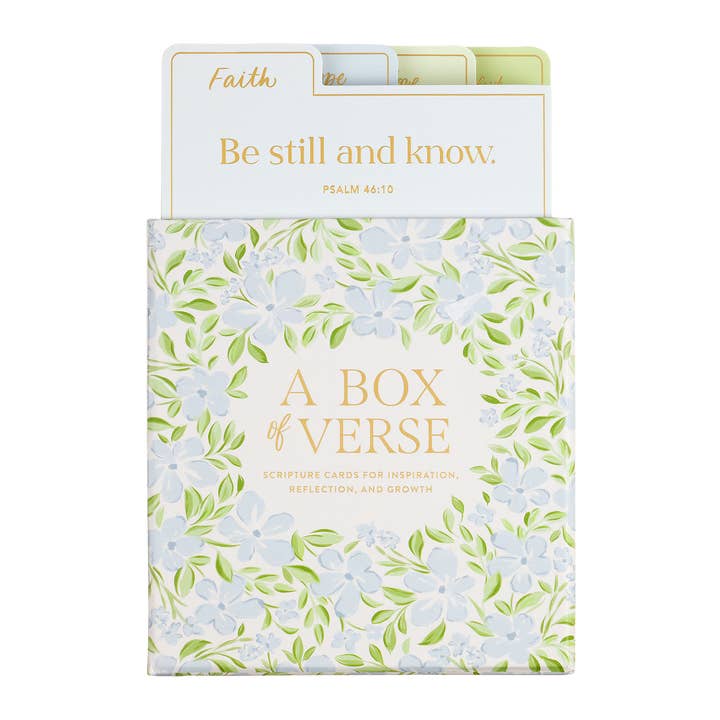 Blue & Green Floral Box of Verse