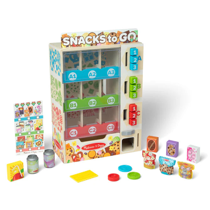 Alternate view of Melissa & Doug Vending Machine Play Set, wooden, 19-piece