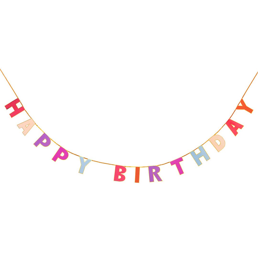 Detail view of Rose Happy Birthday Garland by Talking Tables