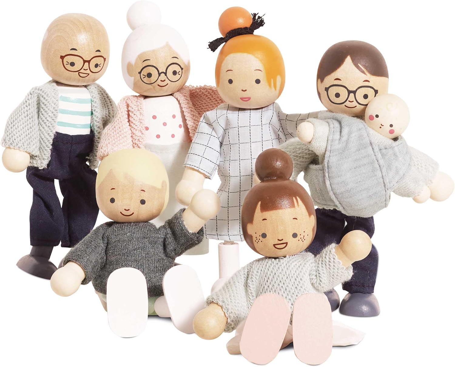Alternate view of Wooden Dolls House Family by Le Toy Van