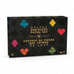 black box with multicolored suits and "deluxe 200-piece poker set" in yellow font