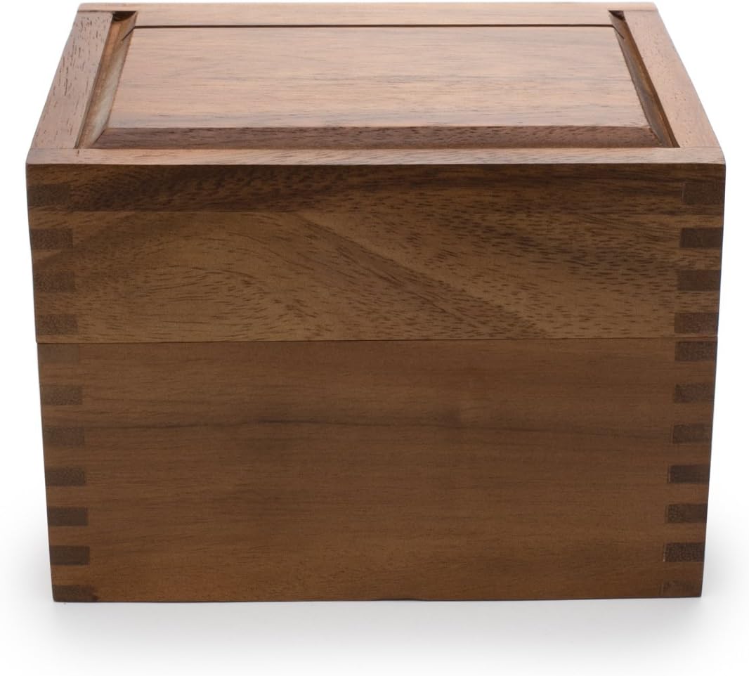 Ironwood Acacia Wood Recipe Box