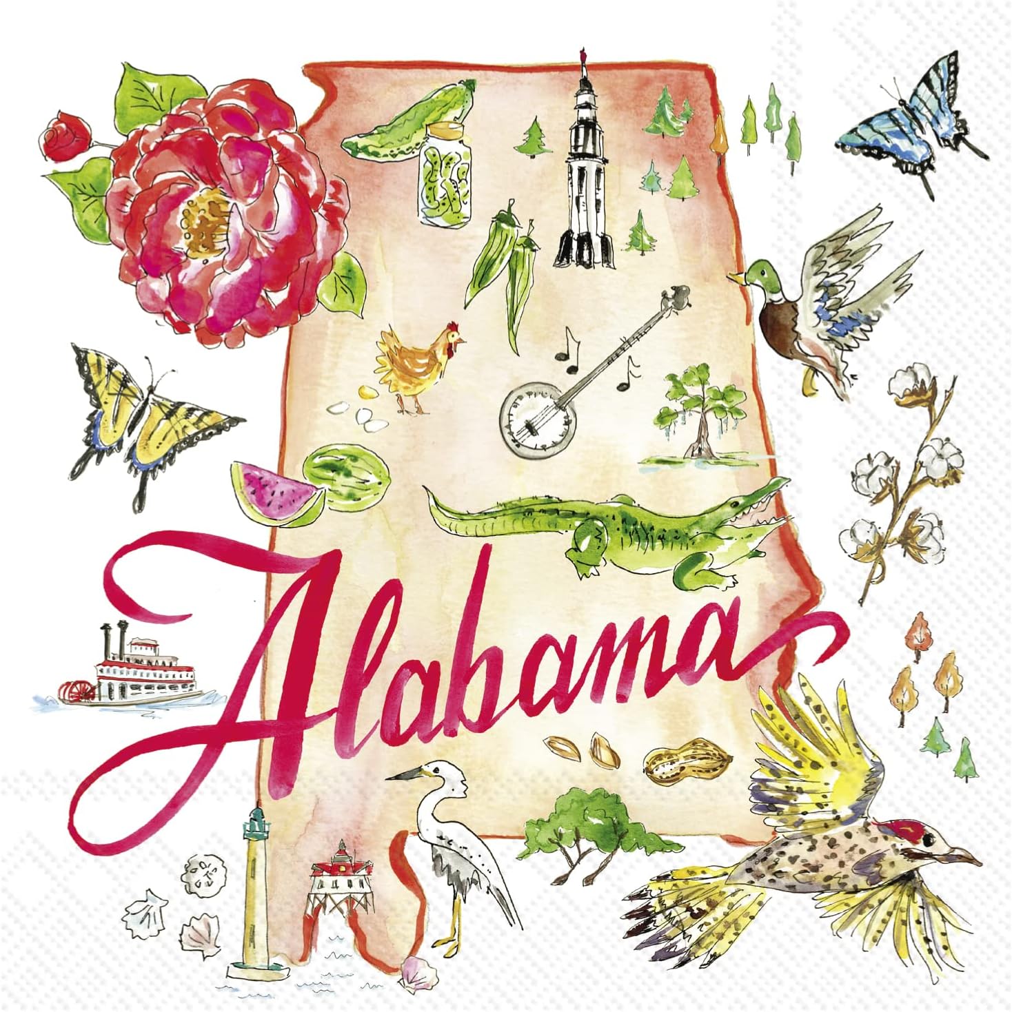 Alabama Beverage Napkins