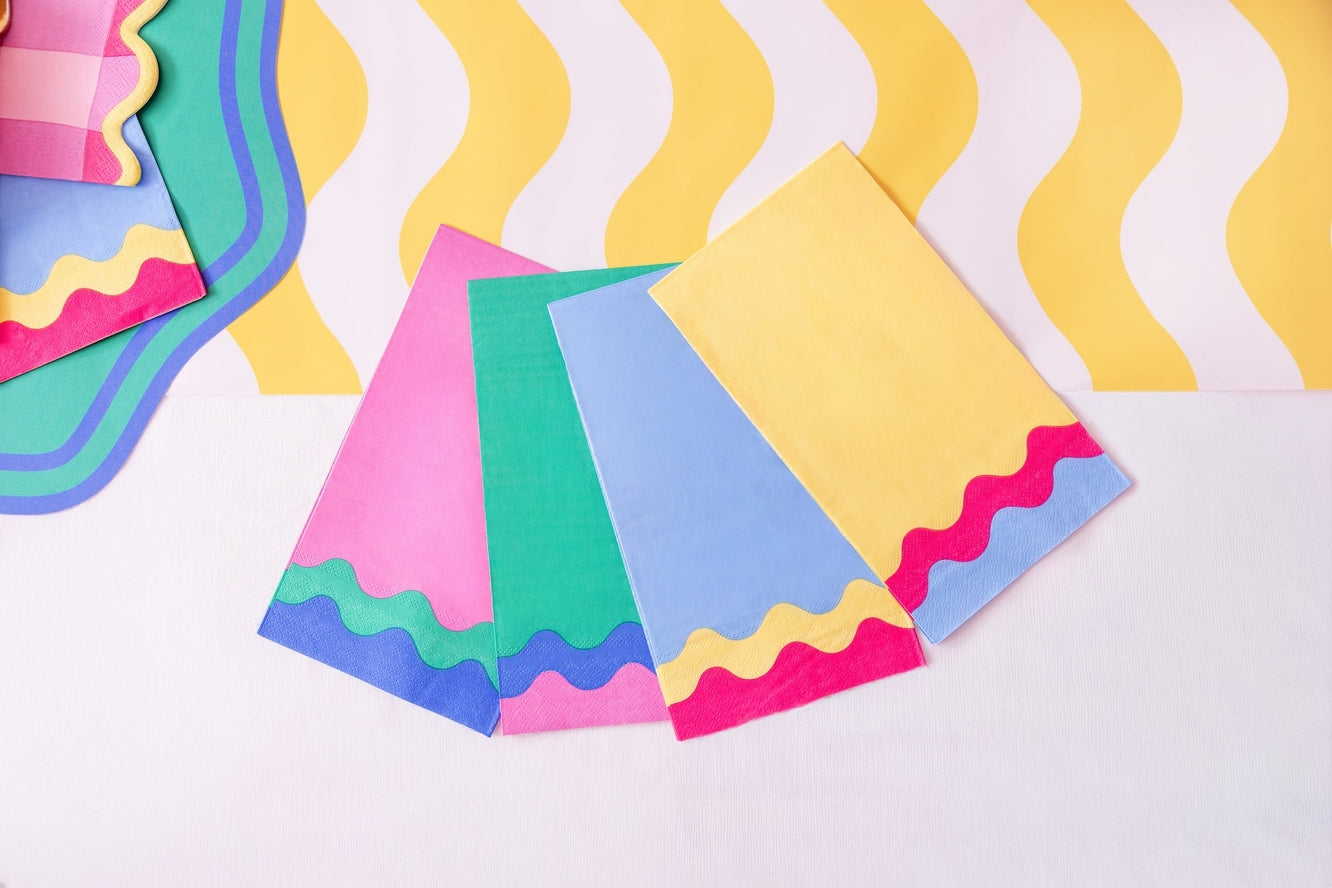 Detail view of Colorwave Guest Towels by Packed Party