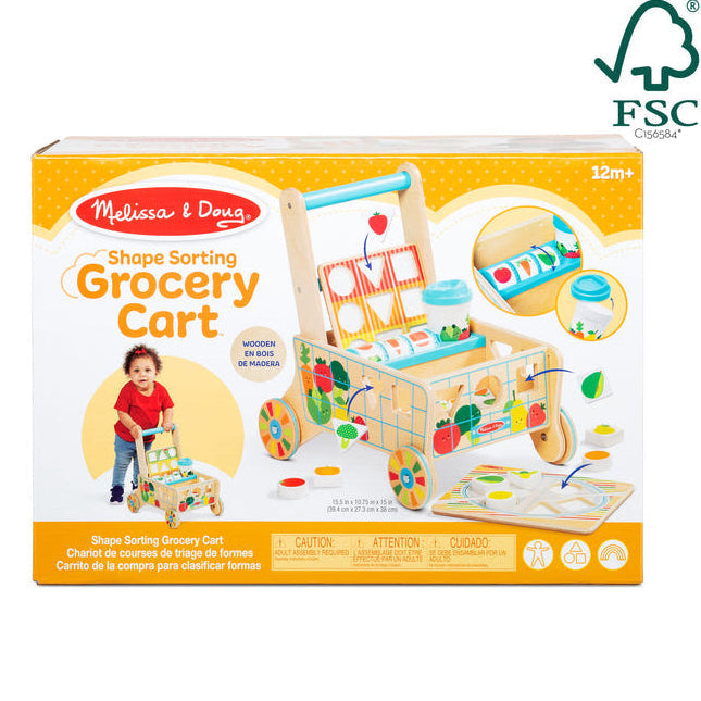 Wooden Shape Sorting Grocery Cart by Melissa & Doug