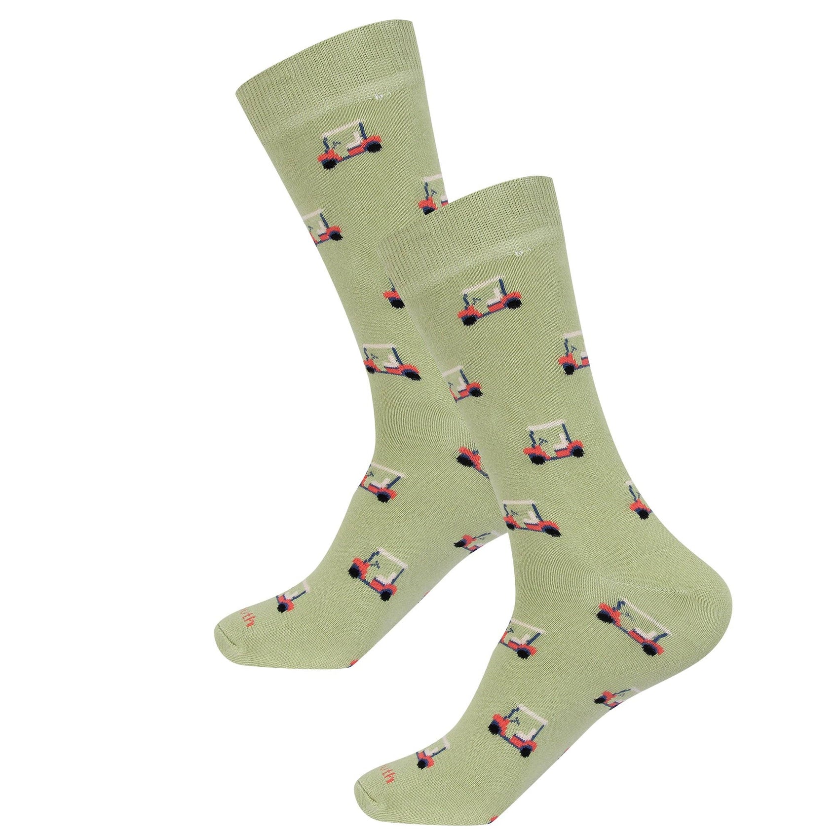 Alternate view of Green Golf Cart Socks by Barrel Down South