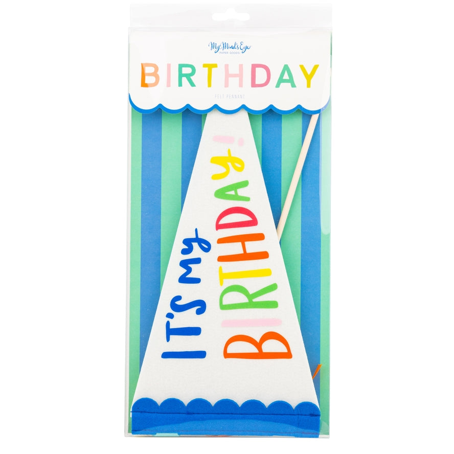 Alternate view of Bright Birthday Felt Pennant Banner by My Mind's Eye