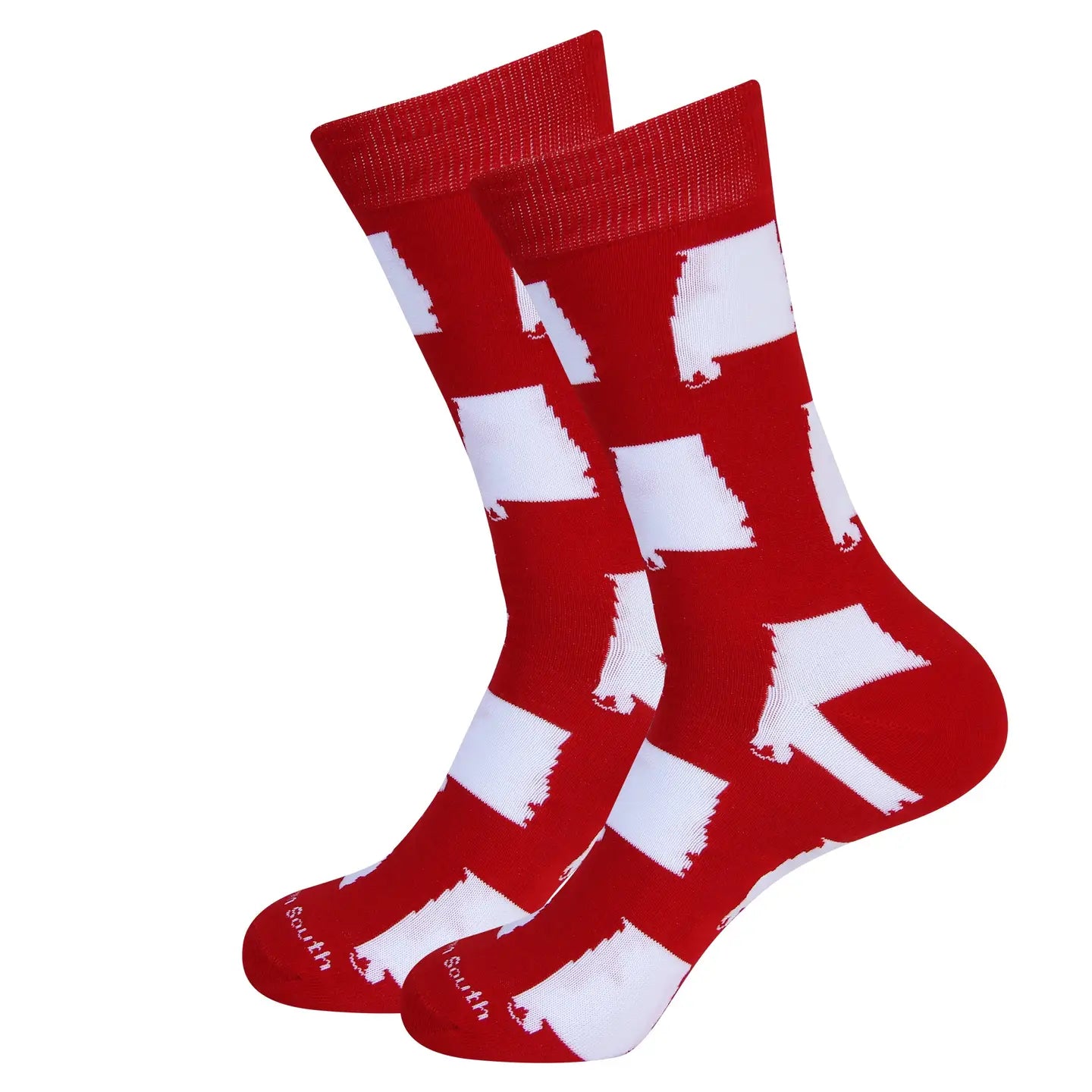 Alabama Socks - Red/White by Barrel Down South