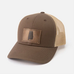 Alabama State Silhouette Leather Hat