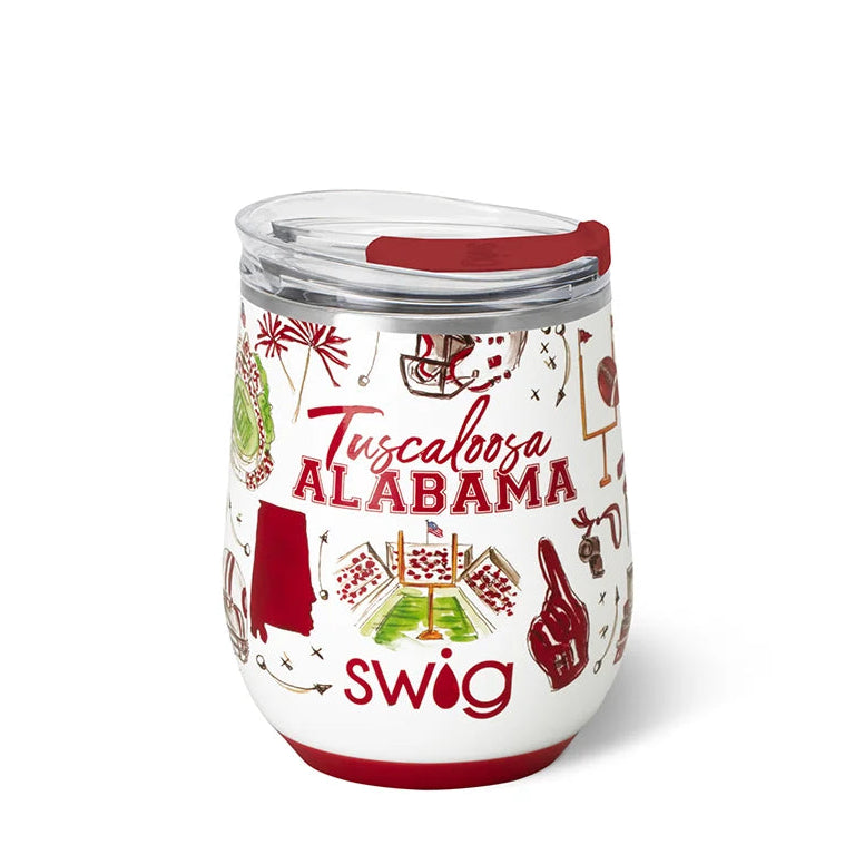 Tailgates in Tuscaloosa Stemless Wine Cup 12oz