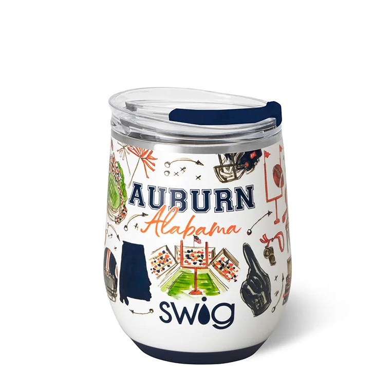 Tailgates in Auburn Stemless Wine Cup 12oz