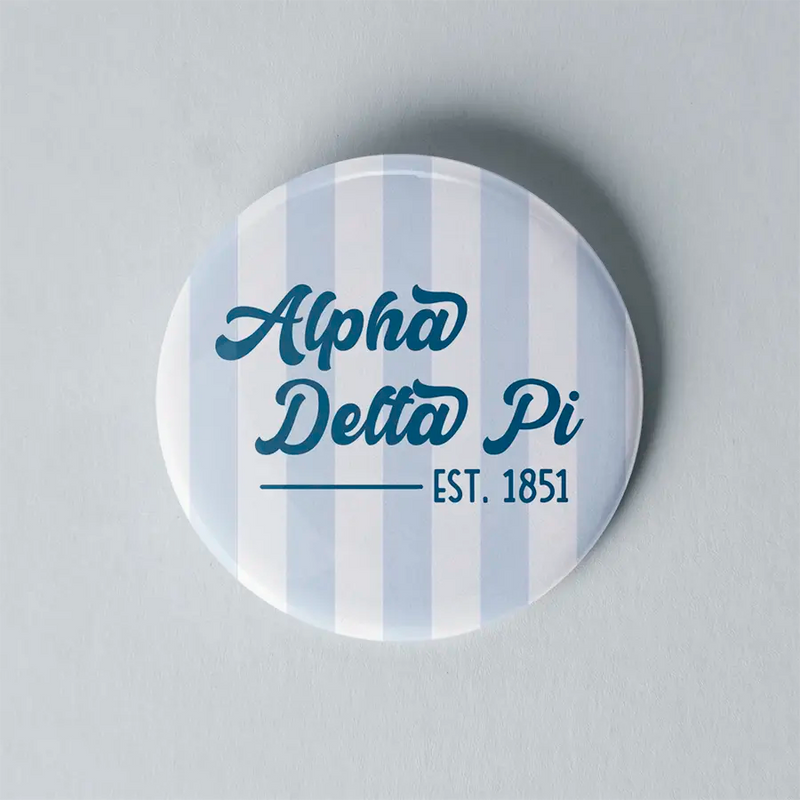 3" Sorority Stripe Button - Est Date