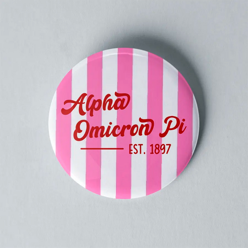 3" Sorority Stripe Button - Est Date