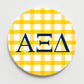 3" Gingham Sorority Button
