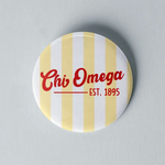 3" Sorority Stripe Button - Est Date