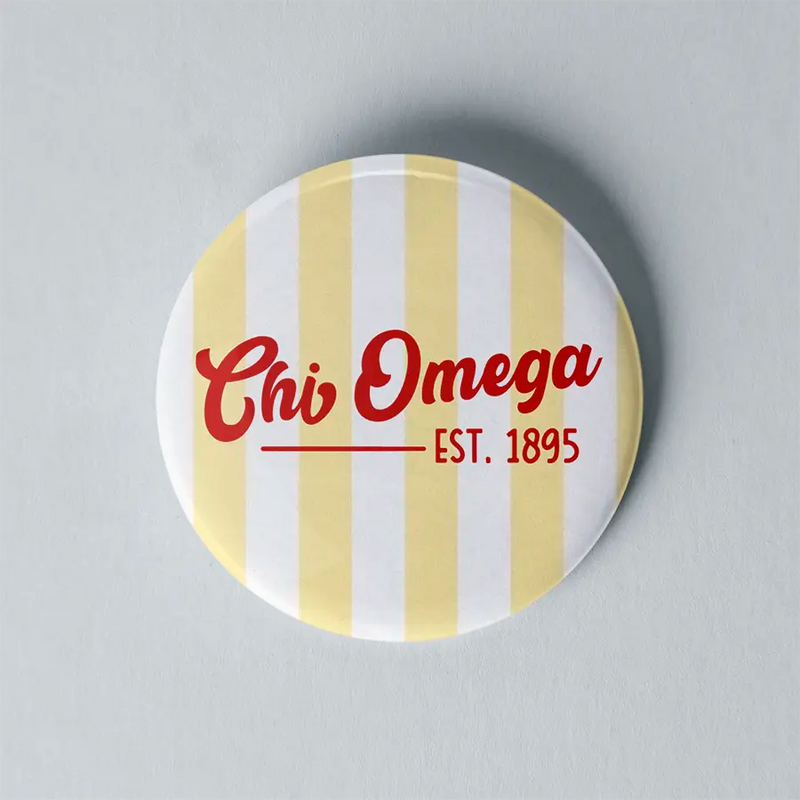 3" Sorority Stripe Button - Est Date