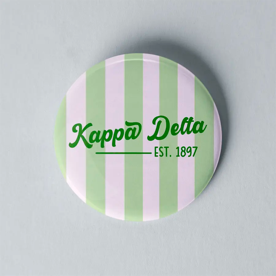 3" Sorority Stripe Button - Est Date