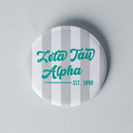 3" Sorority Stripe Button - Est Date