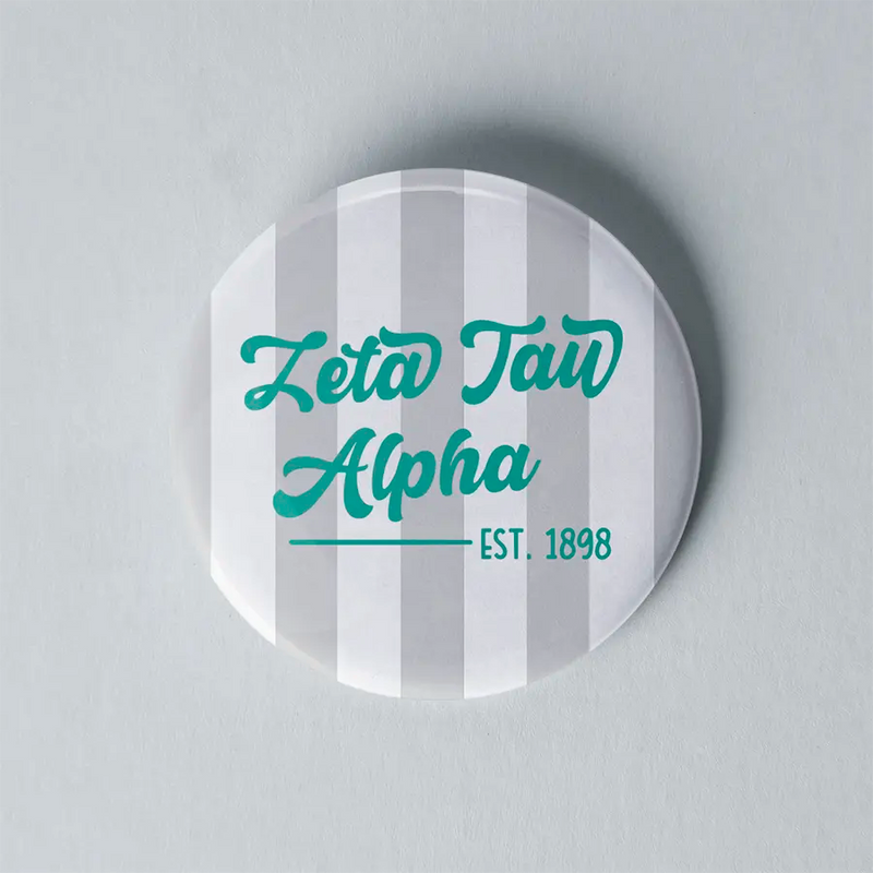 3" Sorority Stripe Button - Est Date