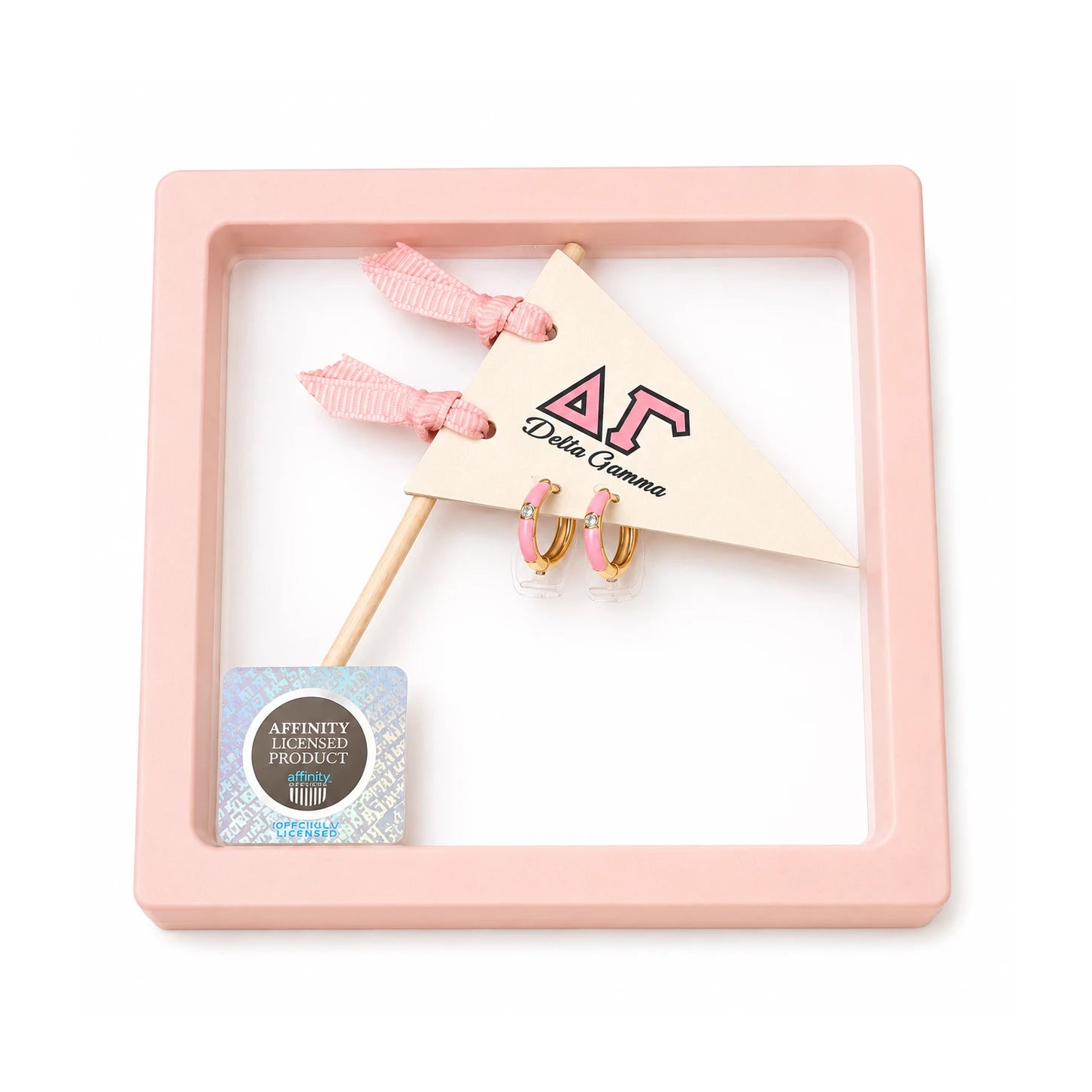 Delta Gamma Hoops on Pennant Flag