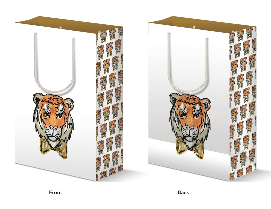 Gift Bag - Gold Tiger