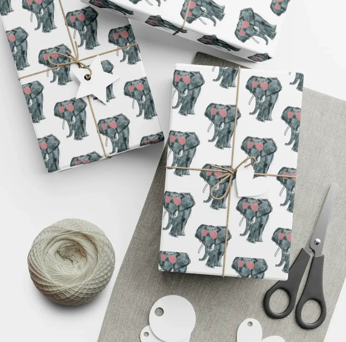 Gift Wrap - Elephant w/Sunglasses