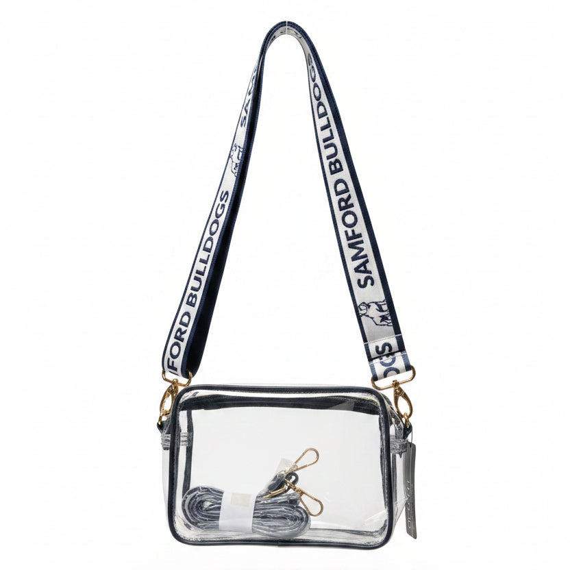 Bridget Clear Stadium Purse w/ Samford Strap by Desden