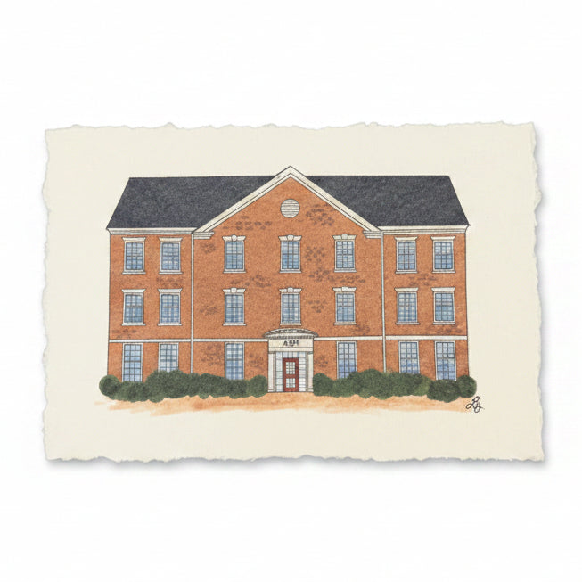 Samford Sorority House Print from Versed Art by Lolly