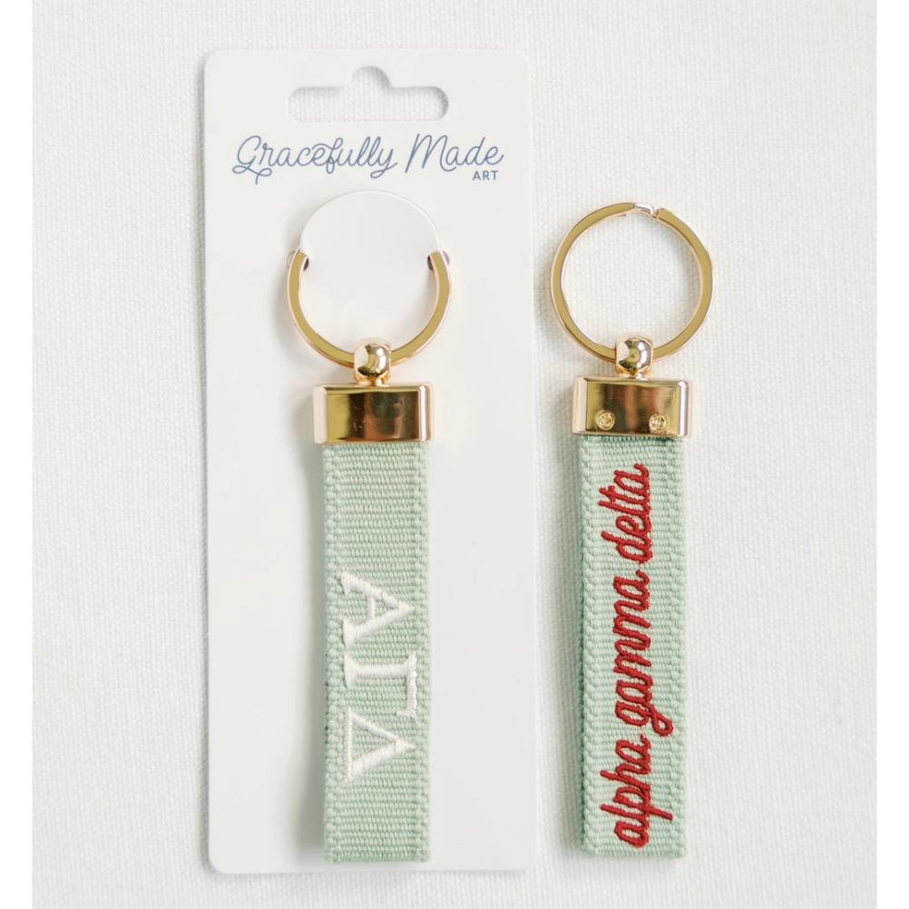 Sorority Embroidered Keychain