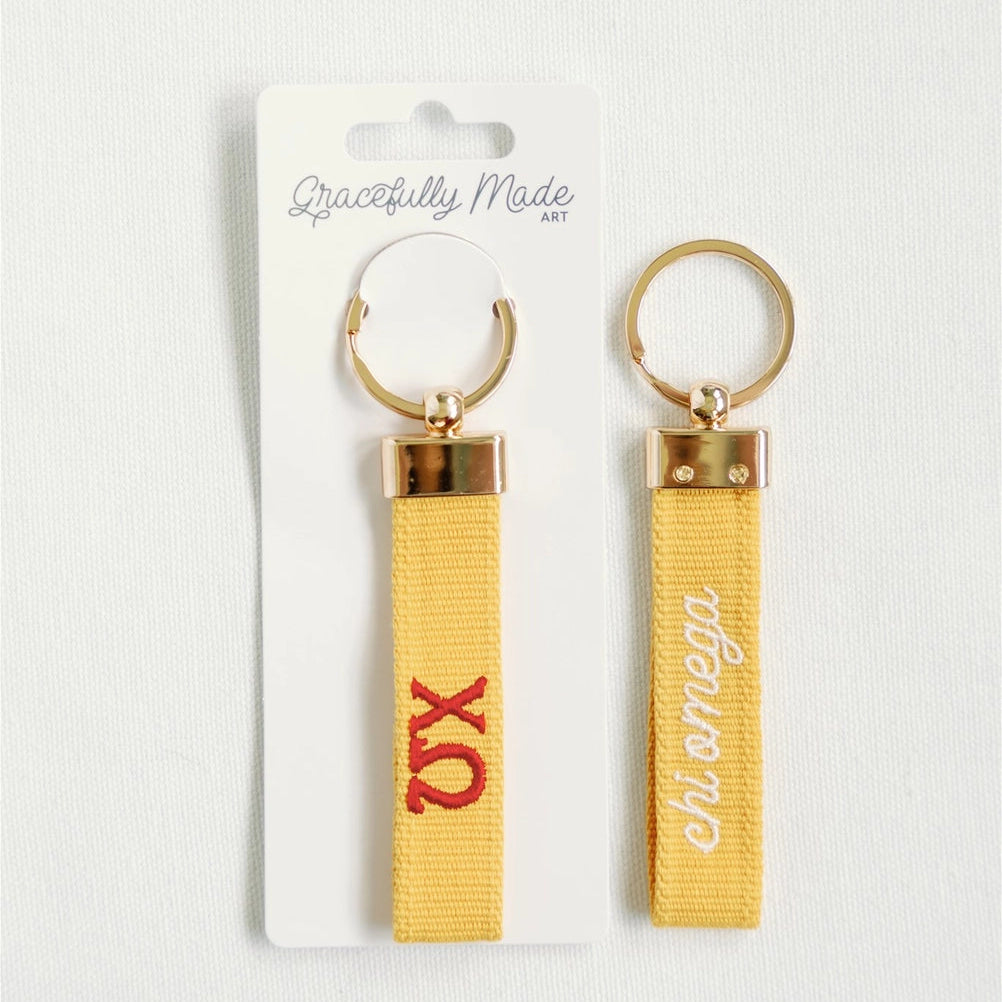 Sorority Embroidered Keychain