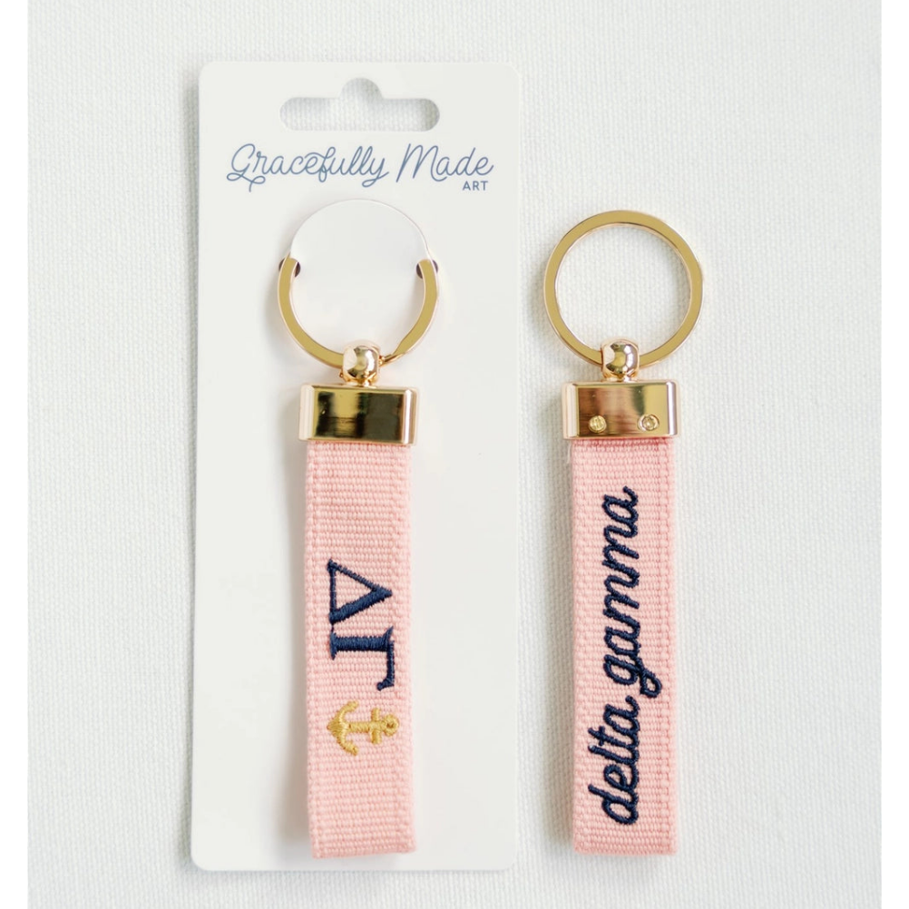Sorority Embroidered Keychain