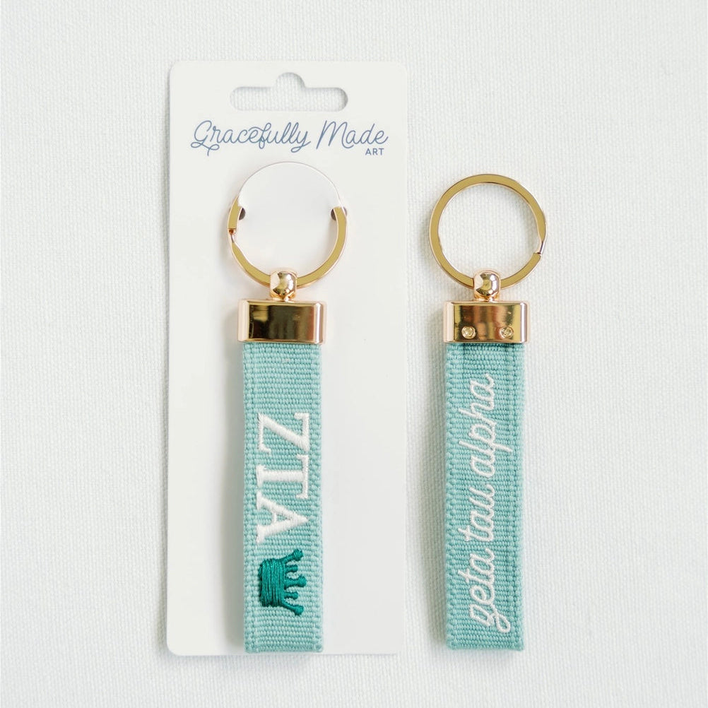 Sorority Embroidered Keychain