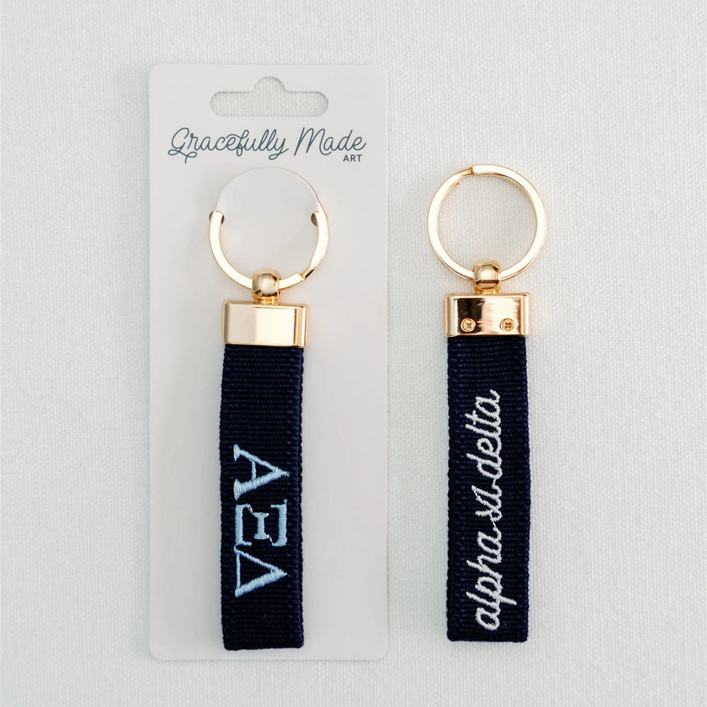 Sorority Embroidered Keychain