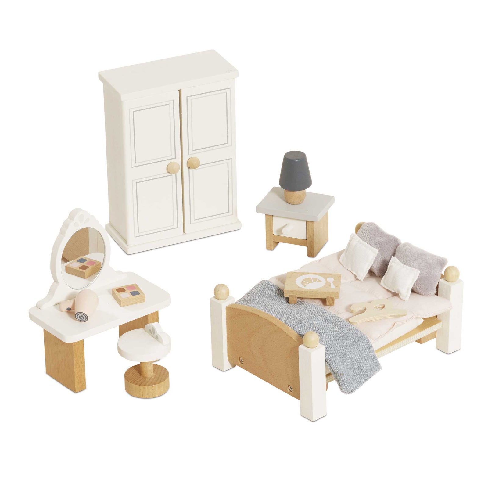 Full set view of Dolls House Bedroom, 19-piece by Le Toy Van