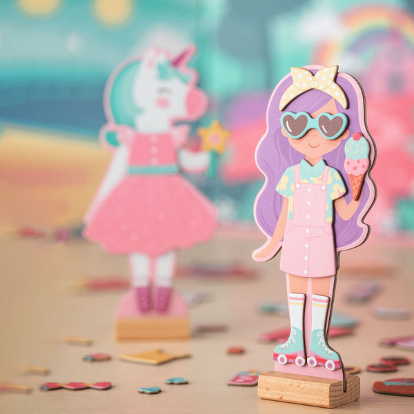 Unicorn & Princess Magnetic Dress Up Set