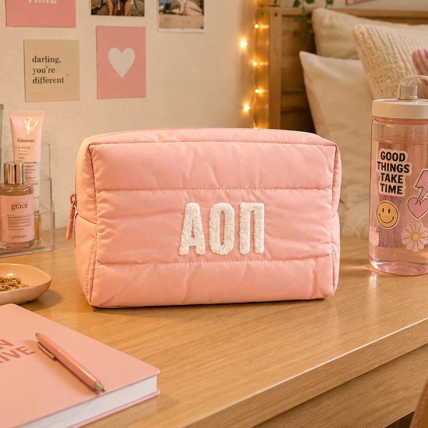 Sorority Puff Makeup Bag