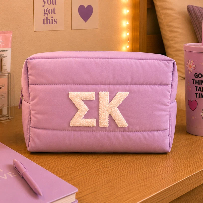 Sorority Puff Makeup Bag